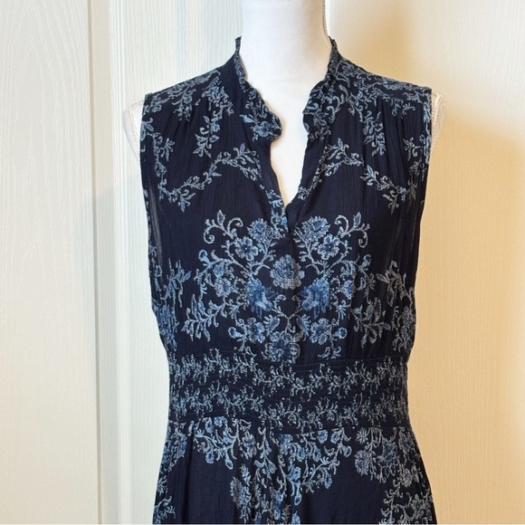 Bila Floral Print Asymmetrical Boho Sleeveless Maxi Dress Size Large - Picture 3 of 10